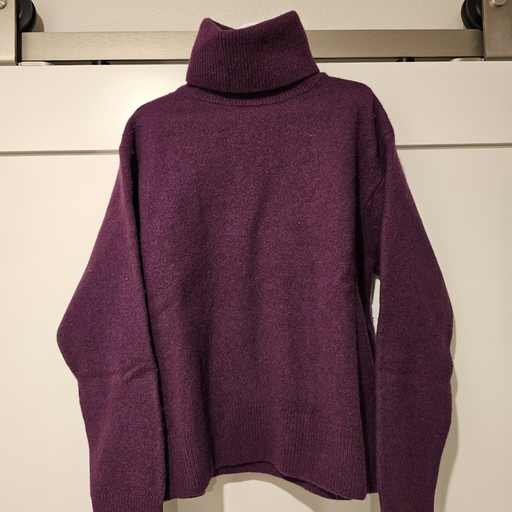 Uniqlo Rich Purple Turtleneck Sweater